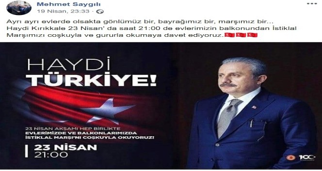 Başkan Saygılı’dan çocuklara ’23 Nisan’ Çağrısı