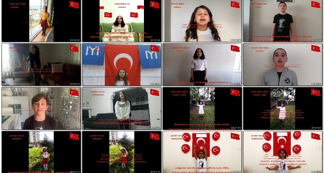 15 farklı şehirden 17 çocuk 23 Nisan için evlerinden İstiklal Marşı’nı okudu