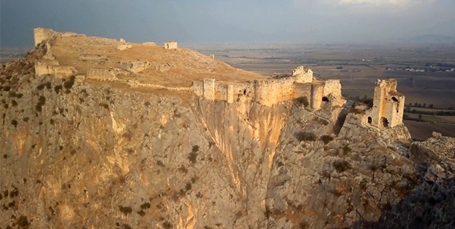 7 asırlık tarihi kent havadan görüntülendi