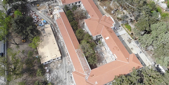 Tarihi Hadımköy Askeri Hastanesi'nde restorasyon çalışmaları devam ediyor