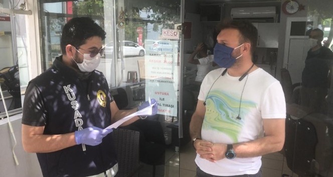 Kuşadası’nda kuaför ve berberler denetlendi