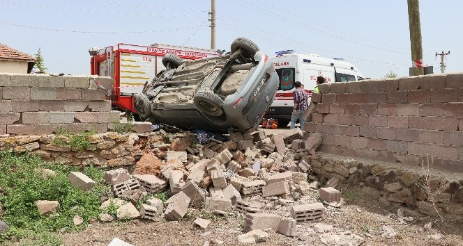 Aksaray’da otomobil takla attı: 1 ölü, 1 ağır yaralı