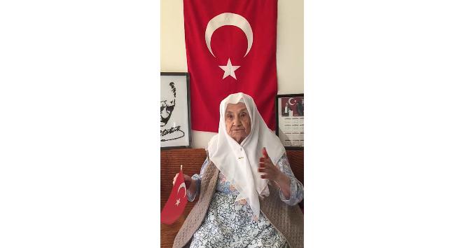 95 yaşındaki Resmiye niye 19 Mayıs’ı video ile kutladı