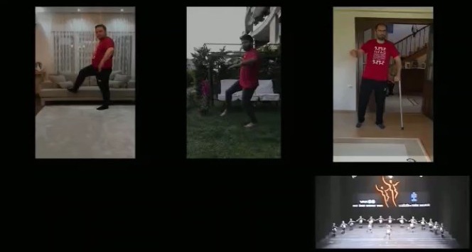 19 Mayıs’ta evlerinde zeybek oynadılar