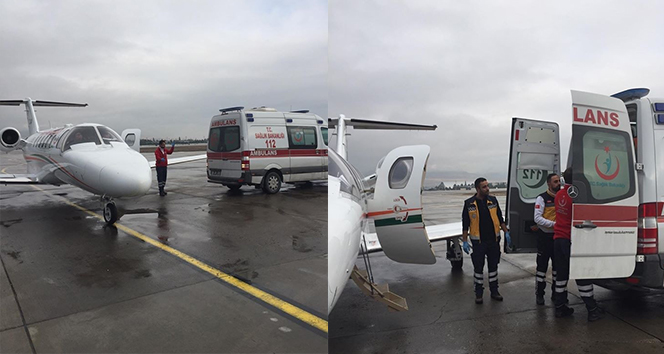 15 aylık bebek uçak ambulansla Erzurum&#039;dan Kayseri&#039;ye getirildi