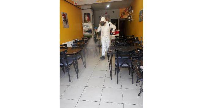 Gebze’de kafe ve lokantalar dezenfekte edildi