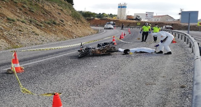 Karaman’da virajı alırken devrilen motosikletin sürücüsü hayatını kaybetti