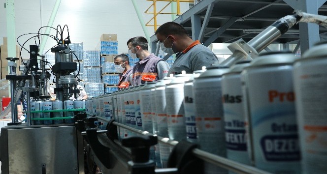 Kocaeli’de üretilen alkolsüz dezenfektan 6 ülkeye ihraç ediliyor