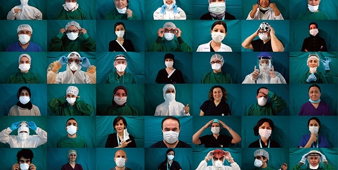 Korona savaşçıları böyle görüntülendi