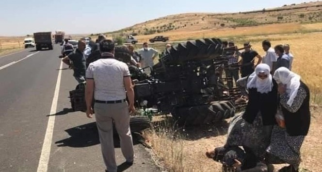 Mardin’de traktör yan yattı: 5 yaralı