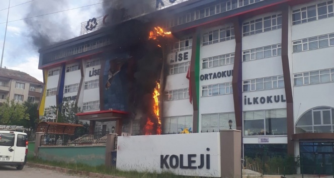 Kırıkkale’de özel okulda korkutan yangın