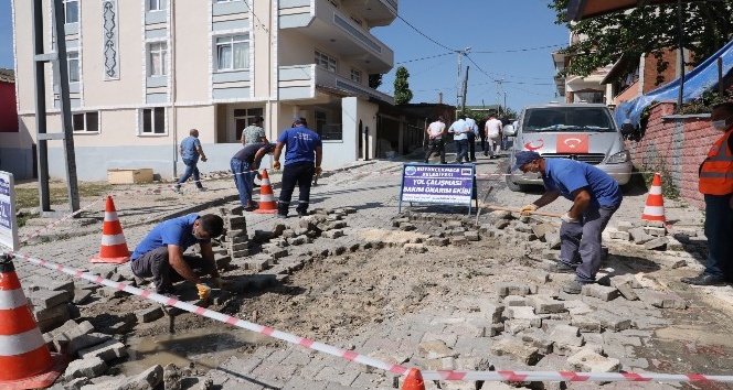 Ahmediye’nin her sokağında yaza hazırlık çalışması