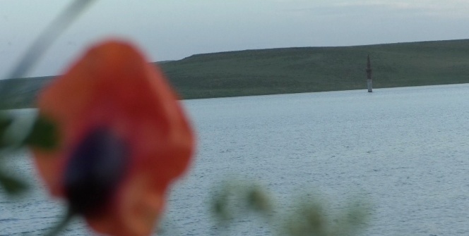 Köyün sadece minaresi kaldı