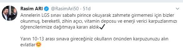 Nevşehir Belediye Başkanı Arı, LGS’ye girecek öğrencilere karpuz ikram edecek
