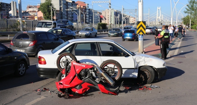 25 gün önce aldığı motosikletle kaza yapan genç ağır yaralandı