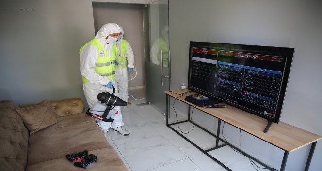 Altınordu’da internet kafeler dezenfekte edildi