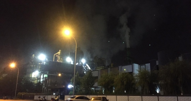 Sunta fabrikasının talaş silosunda yangın