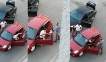 Yol verme kavgasında tartıştığı vatandaşları silahla tehdit etti