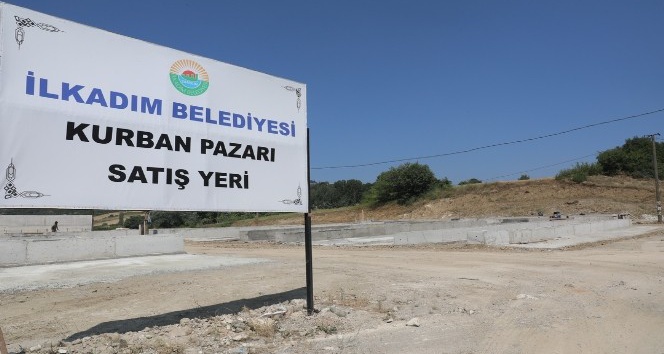 İlkadım’da hijyenik modern kurban pazar yeri hazırlıkları devam ediyor
