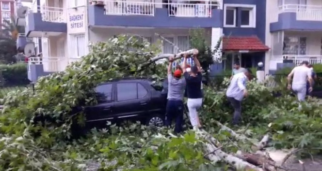 Fırtına, Alaşehir&#039;de büyük hasara neden oldu