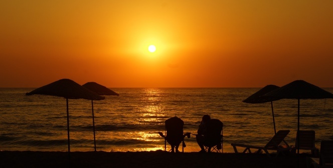 Aydın’da muhteşem gün batımı