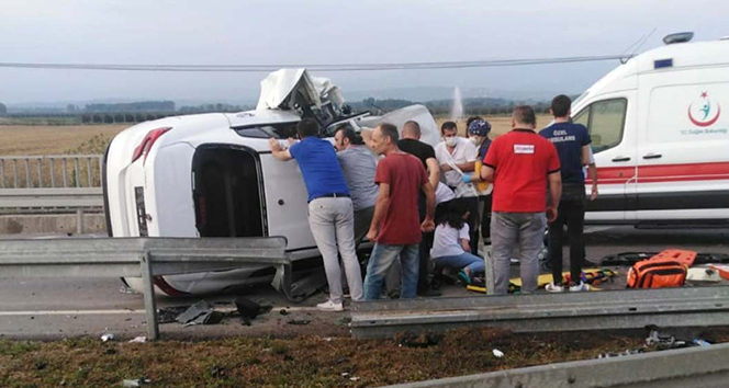Samsun&#039;da trafik kazası: 5 kişi ağır yaralı