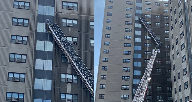 ABD’de 2 cam temizleyici 13 katlı binada asılı kaldı