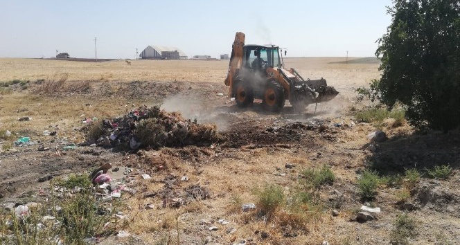 Kızıltepe Belediyesi köyden 21 kamyon çöp topladı