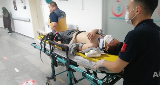 Aksaray’da devrilen motosiklet sürücüsü yaralandı