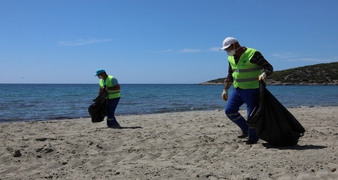 Aydın Büyükşehir Belediyesi’nden sahil temizliği