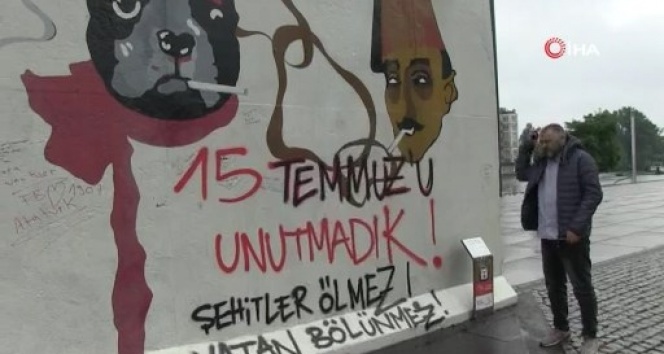 Grafiti Sanatçısından Berlin Duvarına 15 Temmuz imzası