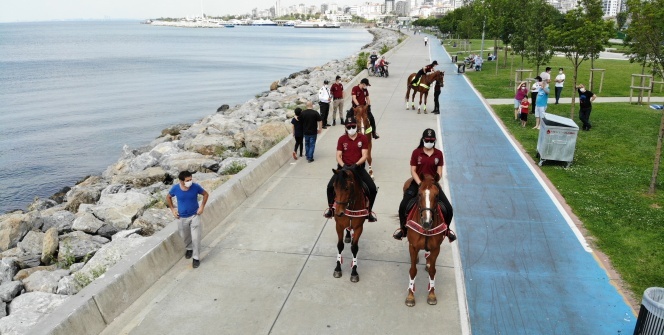Bostancı Sahili atlı devriyeye emanet