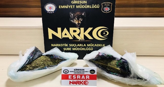 Giresun’da uyuşturucu operasyonunda 1 tutuklama