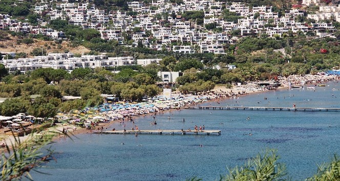 Türkiye’nin en temiz koylarından Kargı’da denizin, güneşin tadını doyasıya çıkarıyorlar