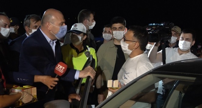 İçişleri Bakanı Süleyman Soylu havadan trafik denetimine katıldı