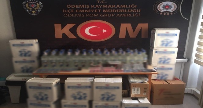 İzmir’de kaçak içki ve cinsel içerikli hap operasyonu