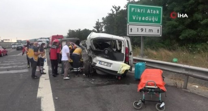 TEM’de zincirleme trafik kazası: 8 yaralı