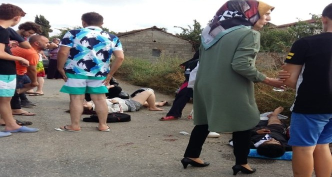 Bafra’da motosiklet kazası: 2 yaralı