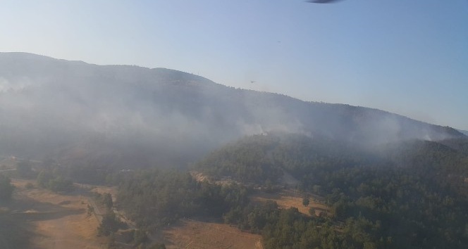2 farklı noktadaki orman yangınlarından biri kontrol altına alındı