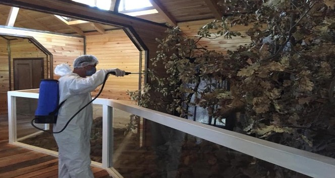 Bitki ve Hayvan müzesi dezenfekte edildi