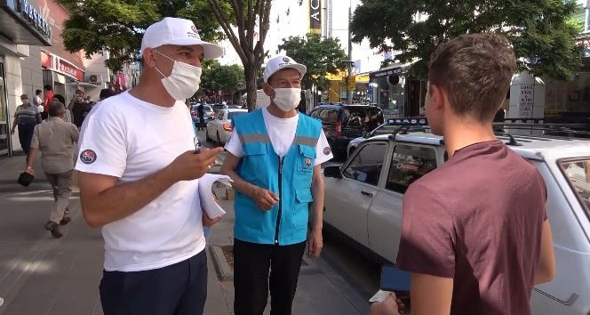 Pilot il Kırıkkale’de ’maske ve sosyal mesafe’ denetimi yapıldı