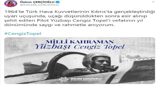 Başkan Çerçioğlu, şehit Yüzbaşı Cengiz Topel’i Unutmadı