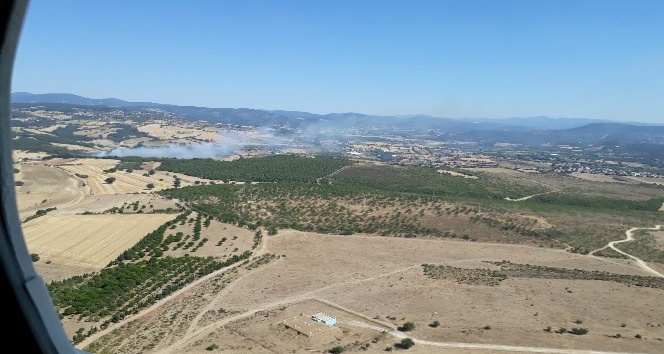 Çanakkale Özbek köyünde orman yangını