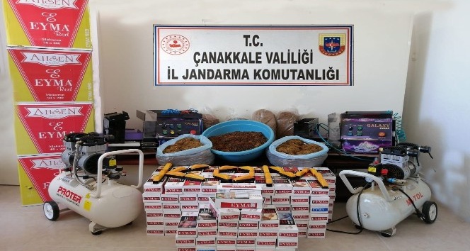 Çanakkale’de kaçak sigara operasyonu