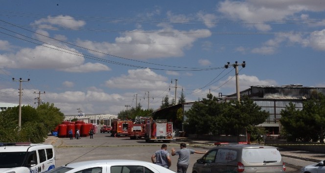Genleşme tankı imalatı fabrikasında yangın