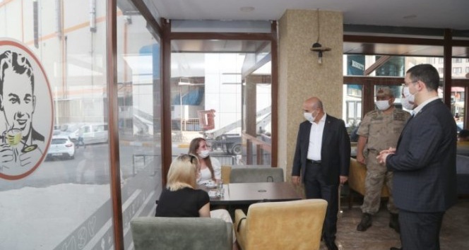 Mardin Valisi Demirtaş, koronavirüs denetimlerine katıldı