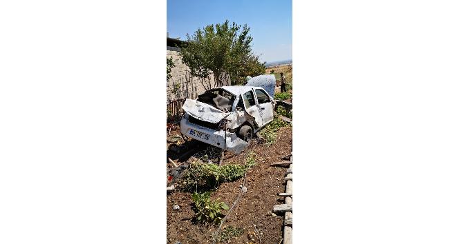 Mardin’de otomobil şarampole yuvarlandı: 1 yaralı