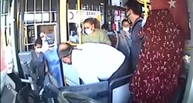 Otobüs şoförü, fenalaşan yolcuyu hastaneye yetiştirdi