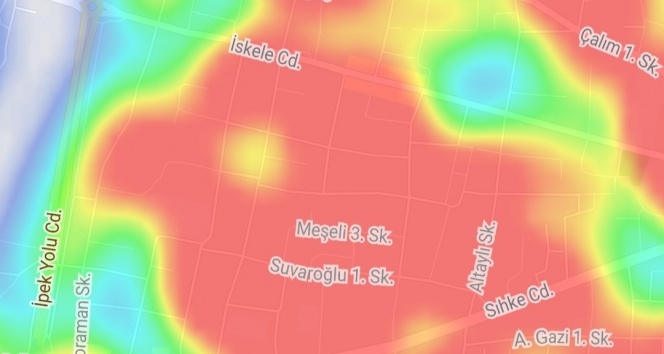 Van’da endişe veren korona virüs haritası