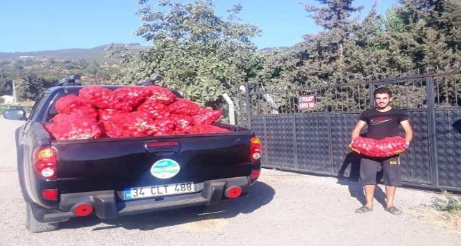 Yarbaşı Belediyesi, ihtiyaç sahibi ailelerin kışlık soğan ihtiyacını karşıladı